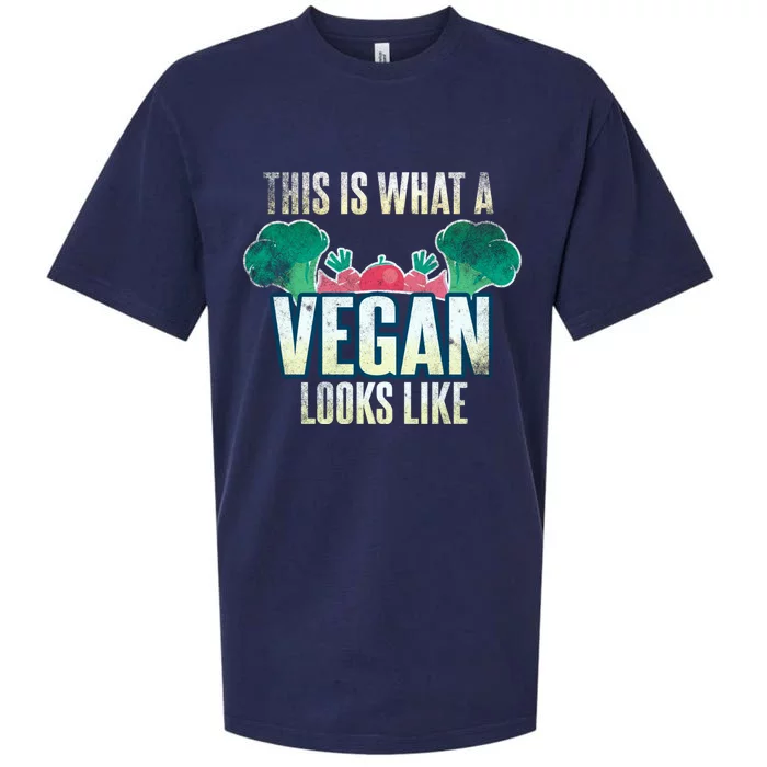 This Is What A Vegan Looks Like Veganism Gift Sueded Cloud Jersey T-Shirt