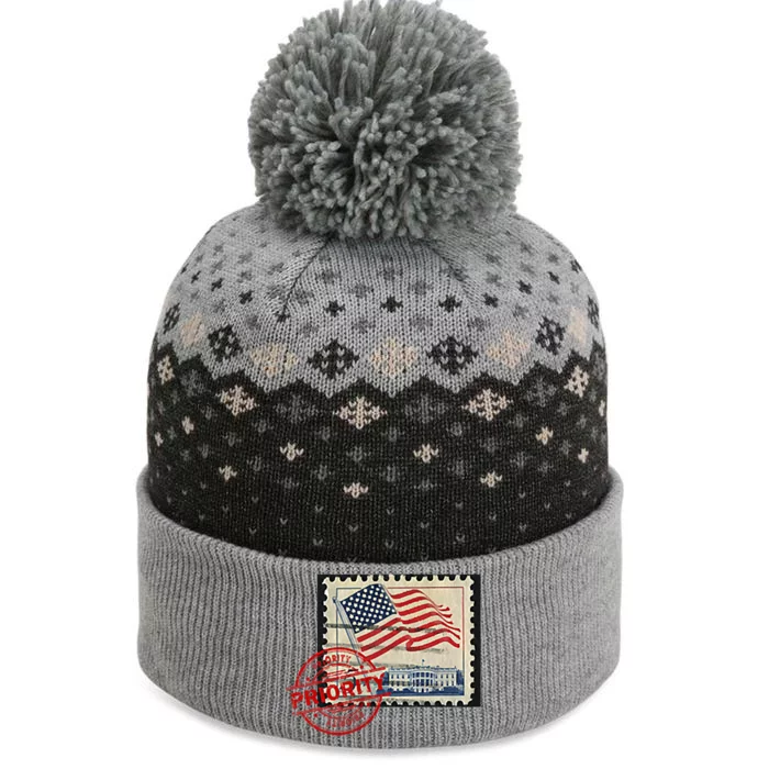 This Is What An Awesome Philatelist Looks Like American Flag The Baniff Cuffed Pom Beanie