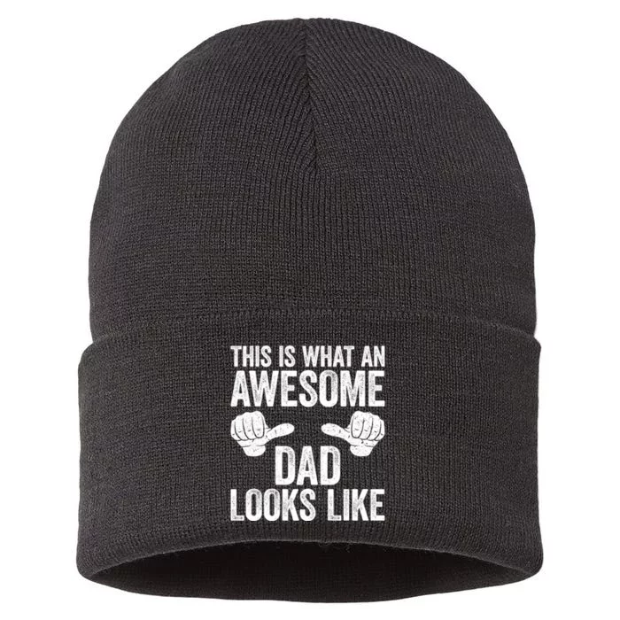 This Is What An Awesome Dad Looks Like Sustainable Knit Beanie