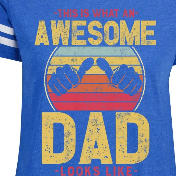 This Is What An Awesome Dad Looks Like Enza Ladies Jersey Football T-Shirt