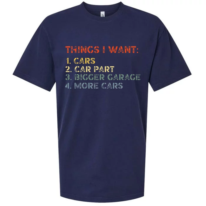 Things I Want In My Life Car Garage Funny Car Lovers Dad Sueded Cloud Jersey T-Shirt