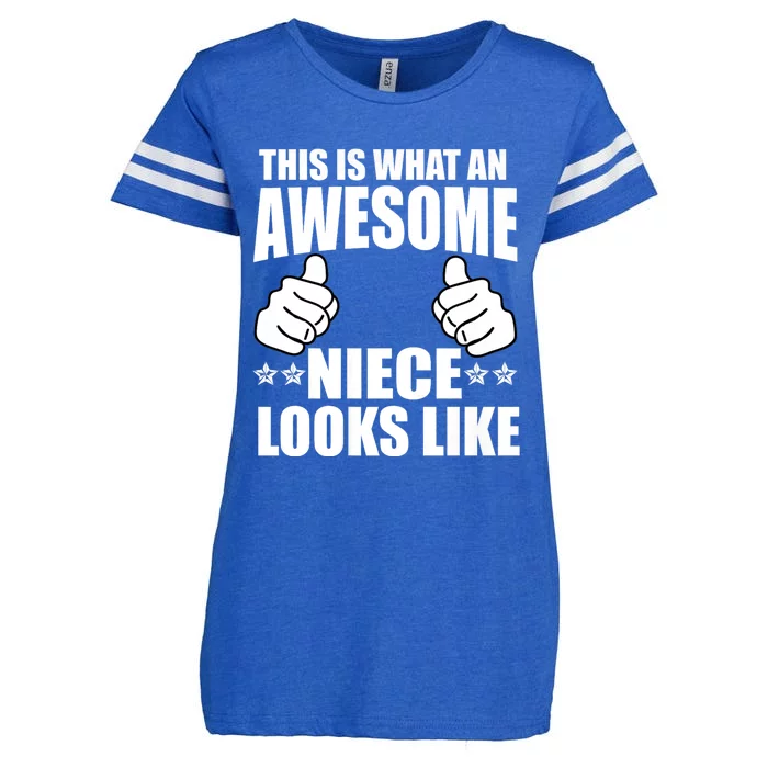 This Is What An Awesome Niece Looks Like Enza Ladies Jersey Football T-Shirt