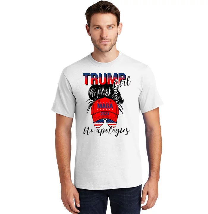 Trump In Your Bag Funny Trump 2024 Peeking Pocket Tall T-Shirt