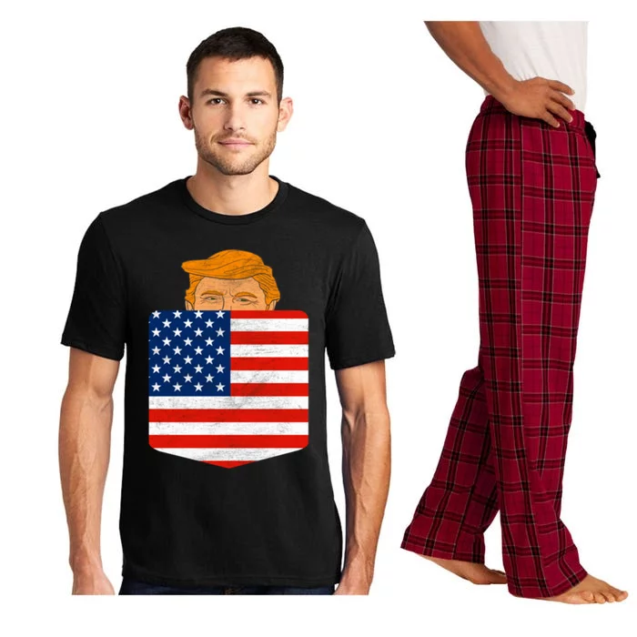 Trump In Your Pocket Usa Election Trump For 2024 4th Of July Cute Gift Pajama Set