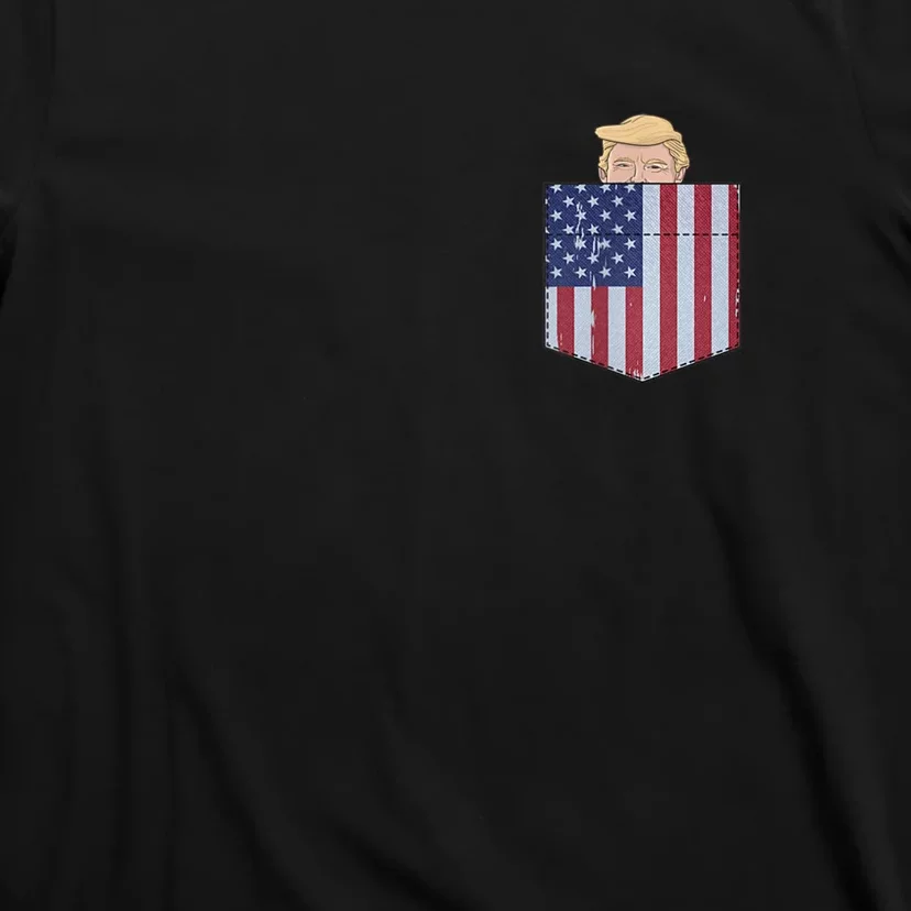 Trump In Your Pocket USA Funny Trump For 2024 Peeking Pocket T-Shirt