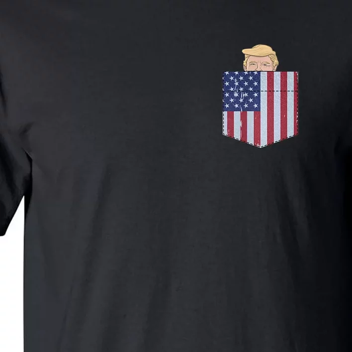 Trump In Your Pocket USA Funny Trump For 2024 Peeking Pocket Tall T-Shirt