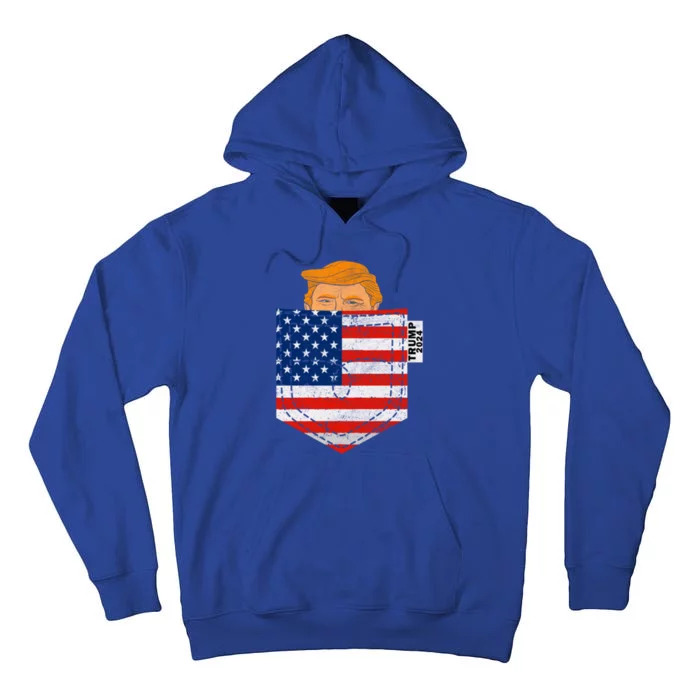 Trump In Your Pocket Usa Election Trump For 2024 4th Of July Gift Tall Hoodie