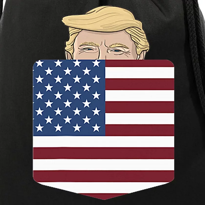 Trump In Your Pocket Usa Election Trump For 2024 Drawstring Bag