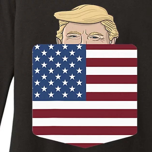 Trump In Your Pocket Usa Election Trump For 2024 Womens CVC Long Sleeve Shirt