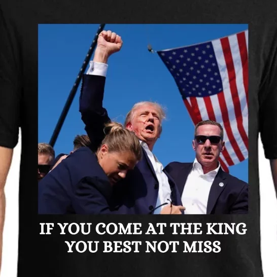 Trump If You Come At The King You Best Not Miss Saying 2024 Pajama Set