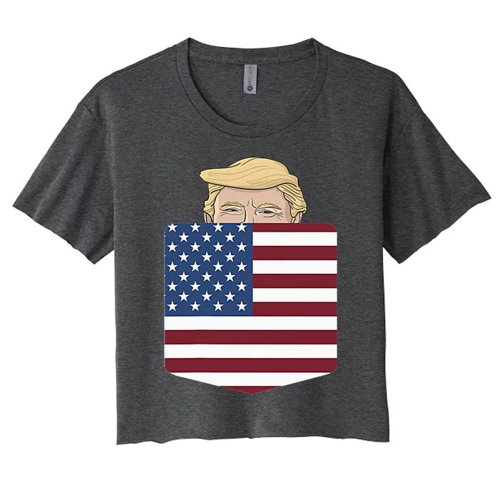 Trump In Your Pocket Usa Women's Crop Top Tee