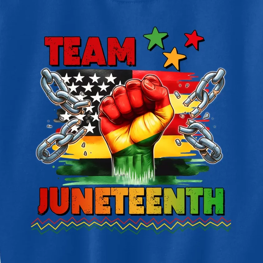 Team Junenth 1865 Gift Kids Sweatshirt