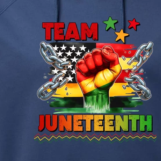 Team Junenth 1865 Gift Performance Fleece Hoodie