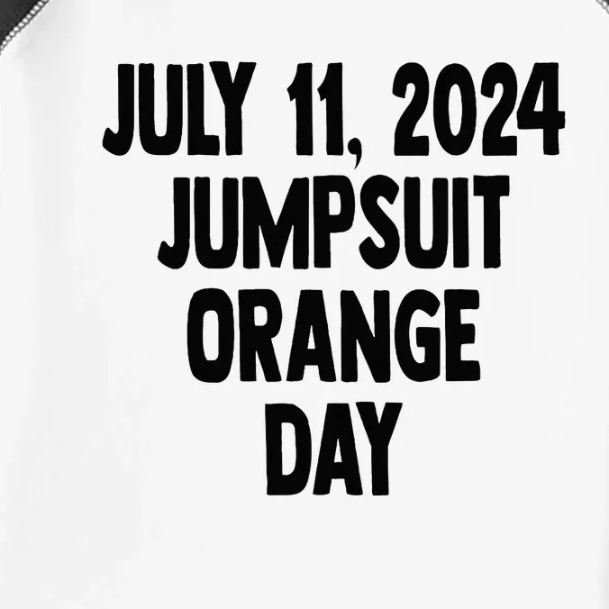 Trump July 11 2024 Orange Jumpsuit Day Court Infant Baby Jersey Bodysuit