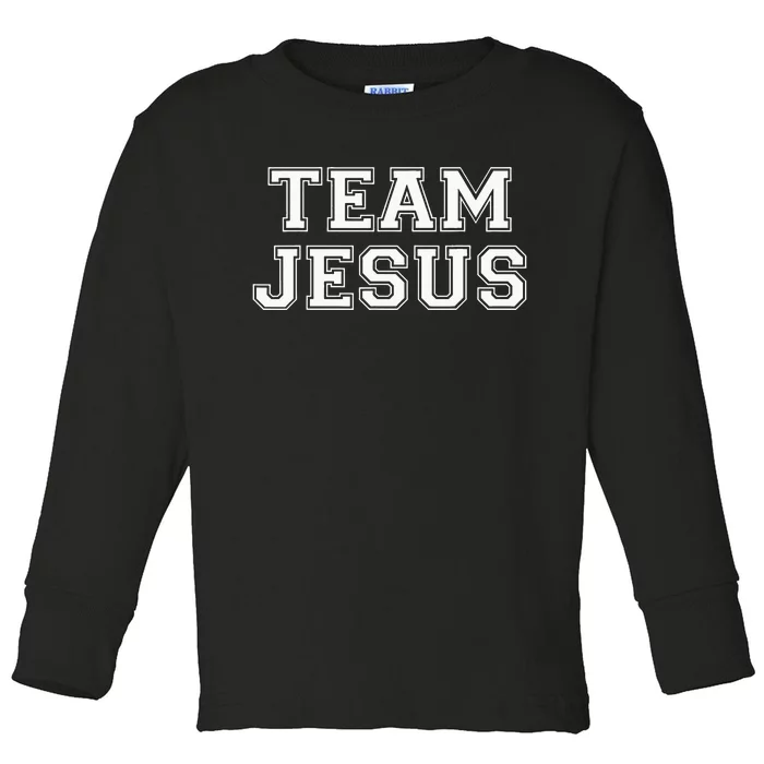 Team Jesus 24/7/365 Matching Family Christian Toddler Long Sleeve Shirt