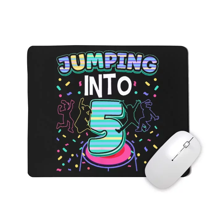 Trampoline Jumper 5 Year Old Jumping Into 5th Birthday Mousepad