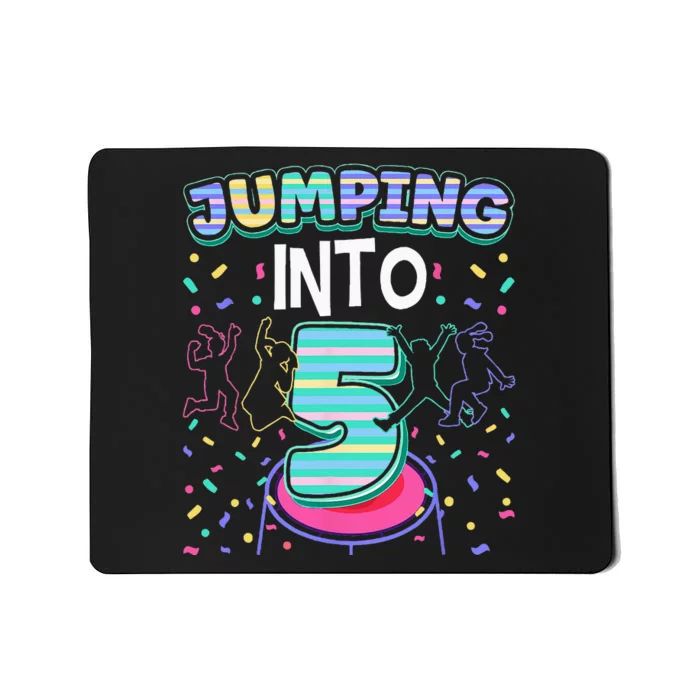 Trampoline Jumper 5 Year Old Jumping Into 5th Birthday Mousepad