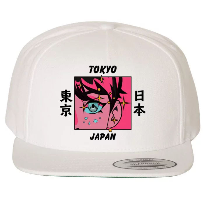 Tokyo Japan Anime Boy Sparkling Eyes Wool Snapback Cap