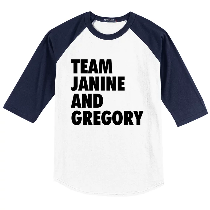 Team Janine And Greg Baseball Sleeve Shirt