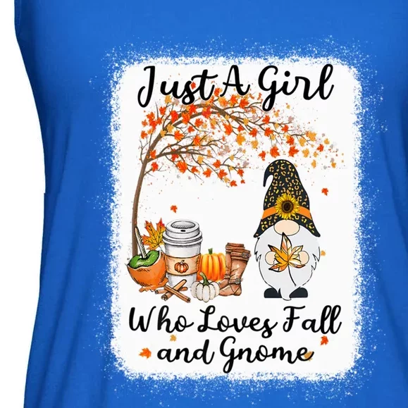 Tu Just A Girl Who Loves Fall And Gnome Thanksgiving Gift Ladies Essential Flowy Tank