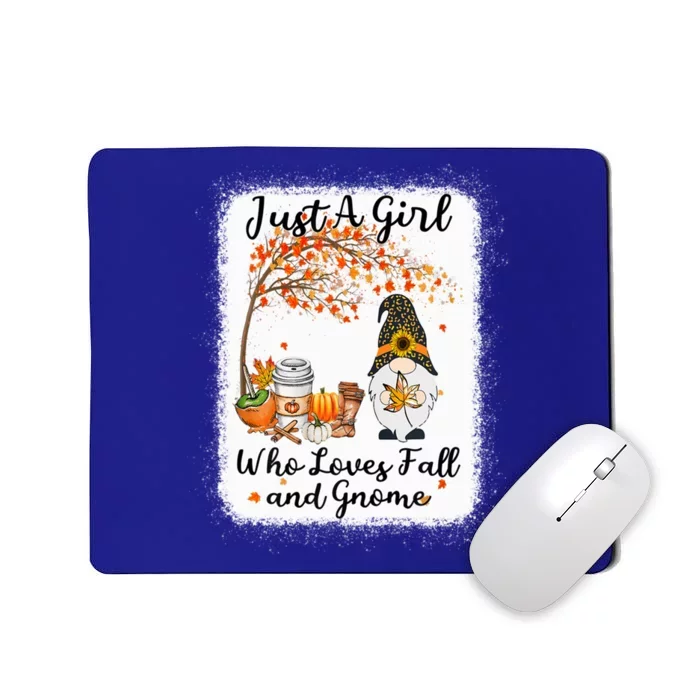 Tu Just A Girl Who Loves Fall And Gnome Thanksgiving Gift Mousepad