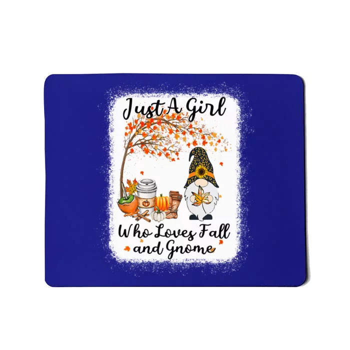 Tu Just A Girl Who Loves Fall And Gnome Thanksgiving Gift Mousepad