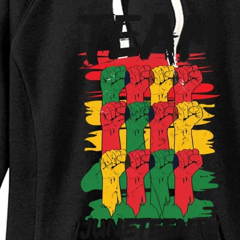 Team Juneteenth Black History Freedom Great Gift Women's Fleece Hoodie