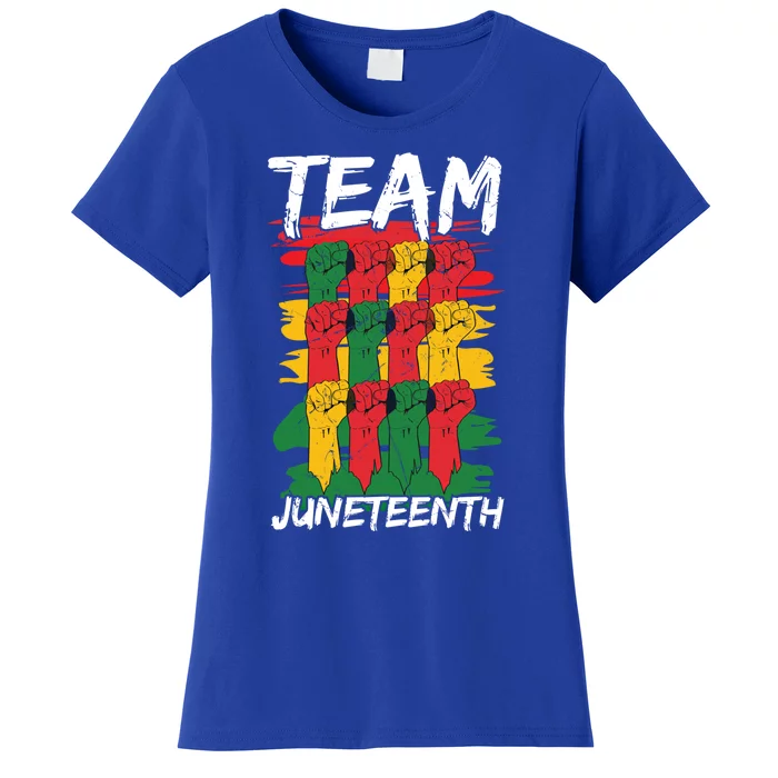 Team Juneteenth Black History Freedom Funny Gift Women's T-Shirt