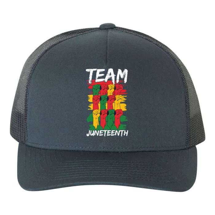 Team Juneteenth Black History Freedom Funny Gift Yupoong Adult 5-Panel Trucker Hat