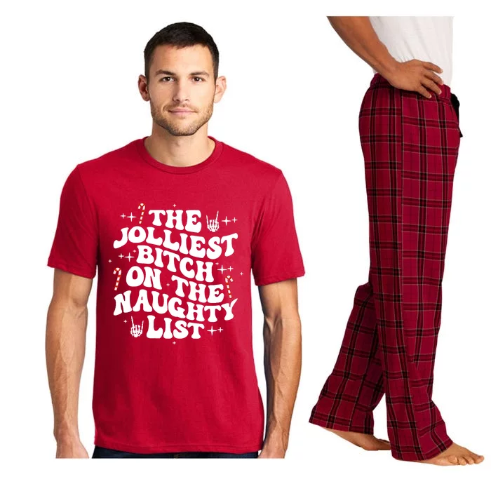 Naughty List Pajama Long Sleeve T-Shirt & Flannel Pants Set