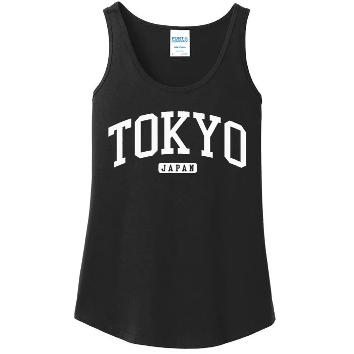 Tokyo Japan College University Style Ladies Essential Tank