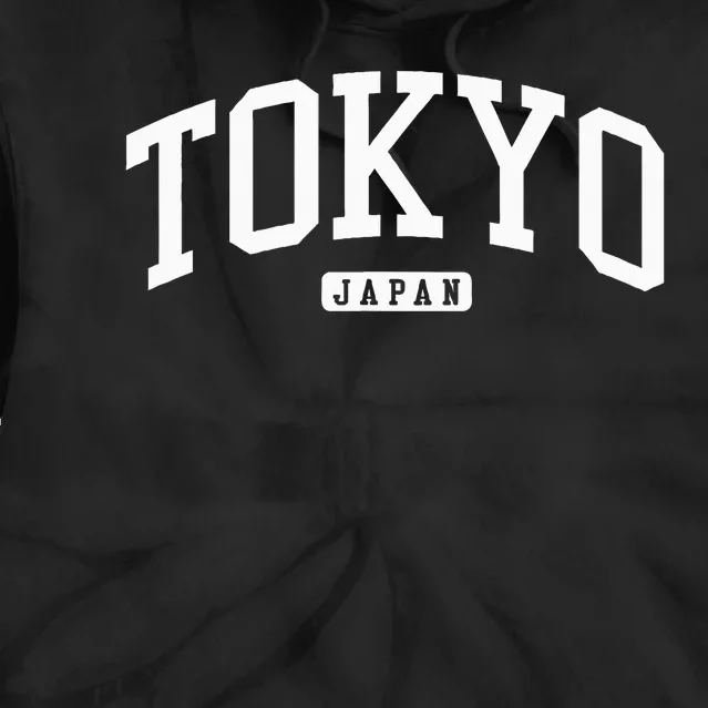 Tokyo Japan College University Style Tie Dye Hoodie