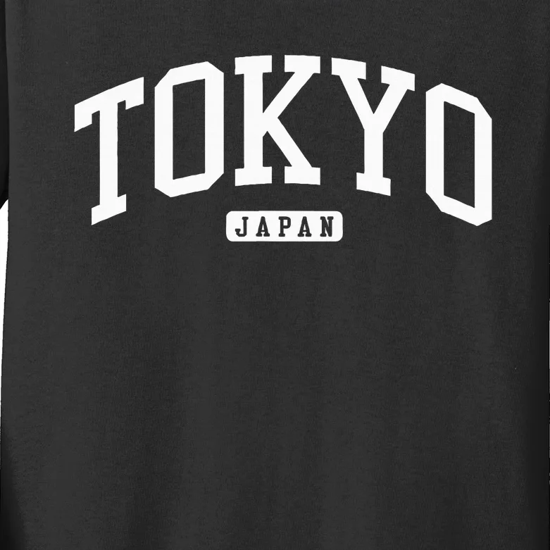 Tokyo Japan College University Style Kids Long Sleeve Shirt