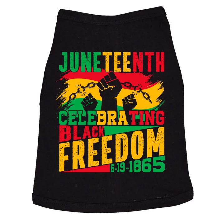 Trendy Juneteenth Celebrating Black Freedom Graphic Doggie Tank