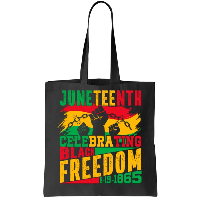 Trendy Juneteenth Celebrating Black Freedom Graphic Tote Bag