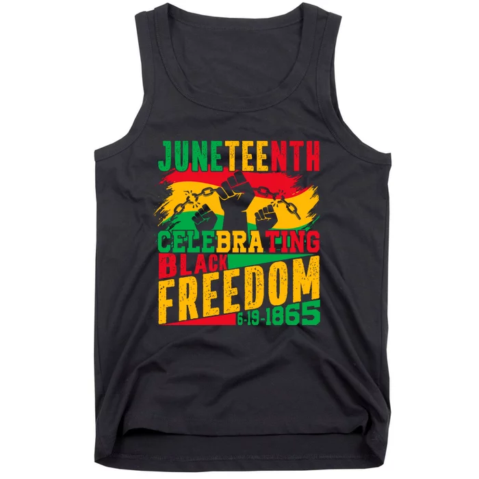 Trendy Juneteenth Celebrating Black Freedom Graphic Tank Top