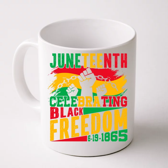 Trendy Juneteenth Celebrating Black Freedom Graphic Front & Back Coffee Mug