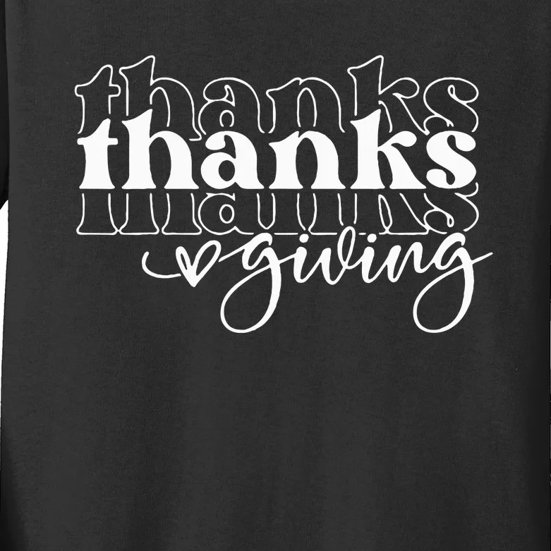 Thanksgiving Joyful Celebration Kids Long Sleeve Shirt