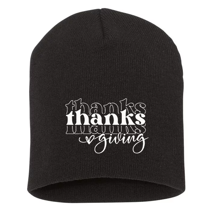 Thanksgiving Joyful Celebration Short Acrylic Beanie