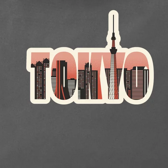 Tokyo Japan City Skyline Zip Tote Bag