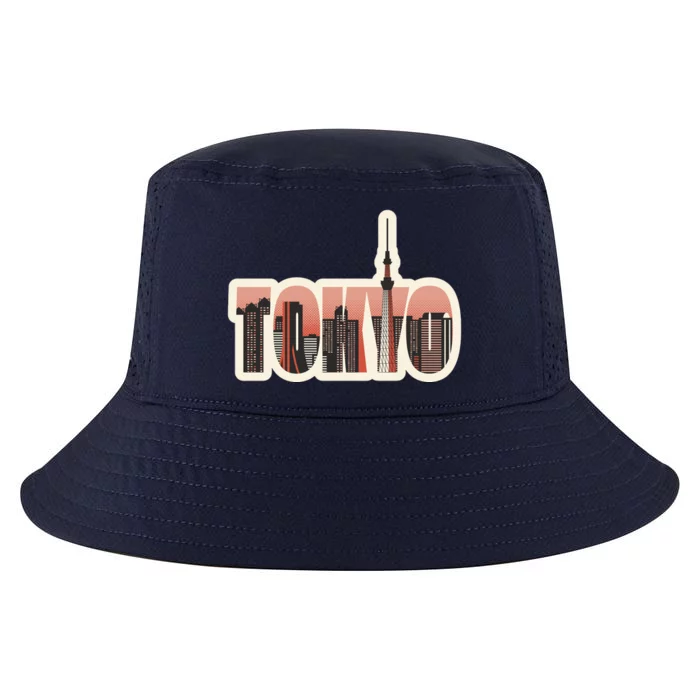 Tokyo Japan City Skyline Cool Comfort Performance Bucket Hat