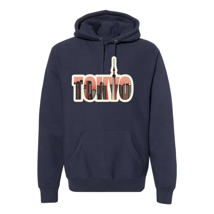 Tokyo Japan City Skyline Premium Hoodie