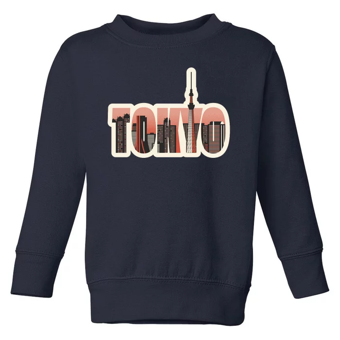 Tokyo Japan City Skyline Toddler Sweatshirt