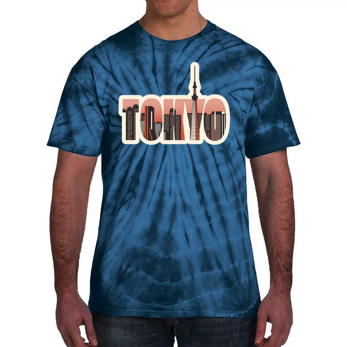 Tokyo Japan City Skyline Tie-Dye T-Shirt