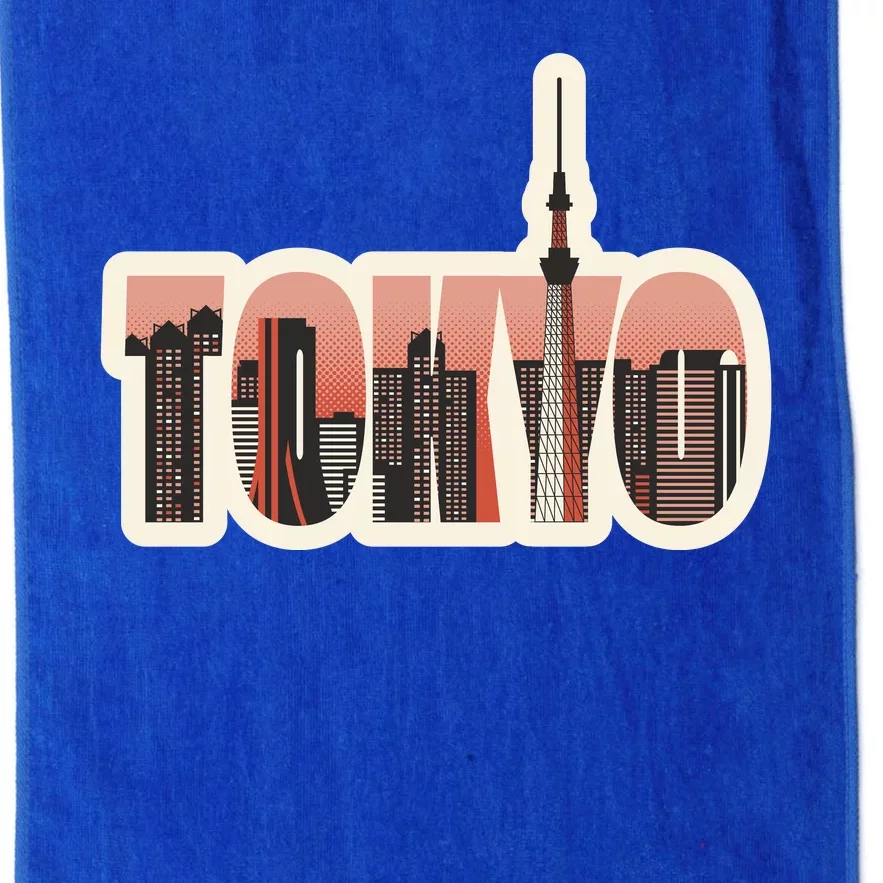 Tokyo Japan City Skyline Platinum Collection Golf Towel