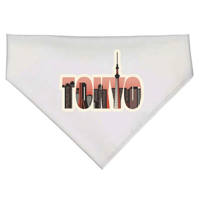 Tokyo Japan City Skyline USA-Made Doggie Bandana