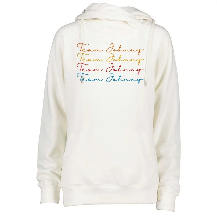 Team Johnny Colorful Womens Funnel Neck Pullover Hood