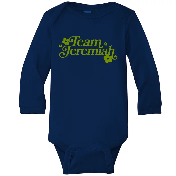 Team Jeremiah Cousins Beach Baby Long Sleeve Bodysuit