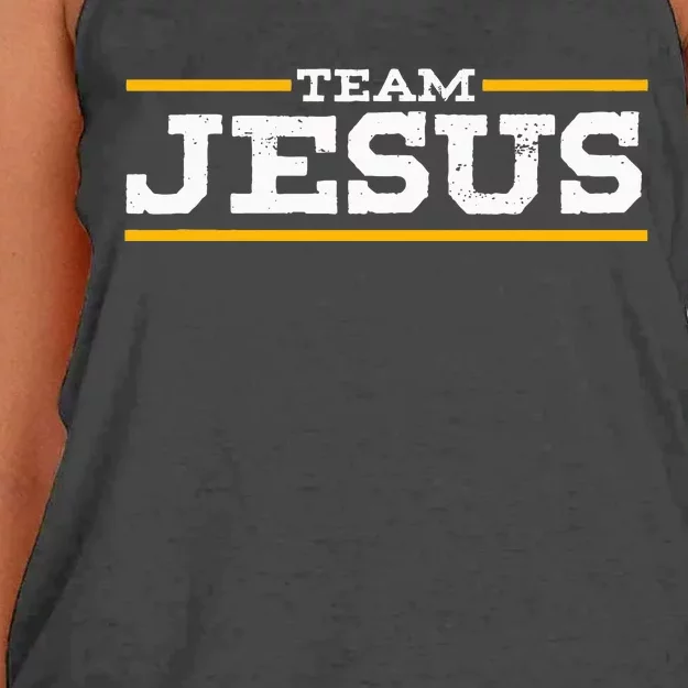 Team Jesus Christ Chrisitian Catholic Orthodox God Women's Knotted Racerback Tank