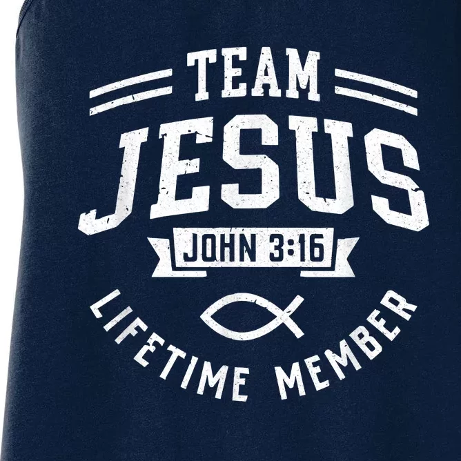 Team Jesus Christian Gifts For Men Women Women's Racerback Tank